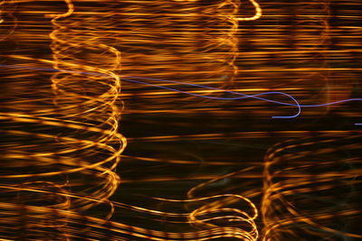 Close-up of light trails