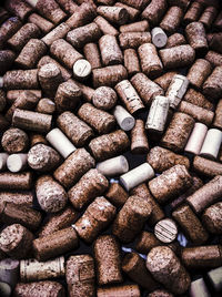 Full frame shot of corks