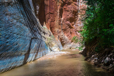 Scenic view of waterfall