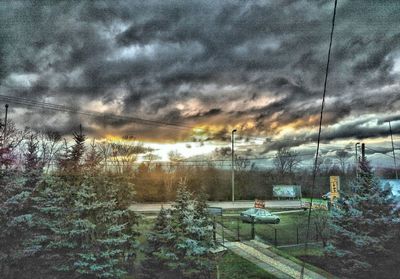 Clouds over cloudy sky