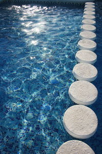 High angle view of swimming pool