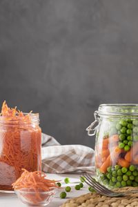 Close-up of food on table