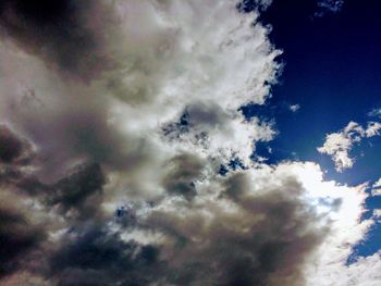 Low angle view of clouds in sky