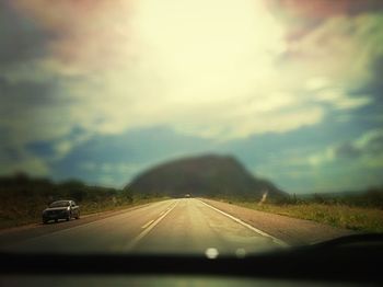 Road passing through landscape