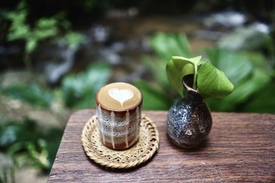 Close-up of drink on table