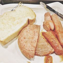 Close-up of served food