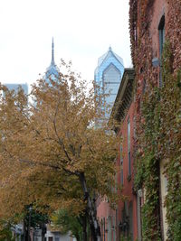 Low angle view of buildings in city