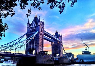 Low angle view of bridge over river