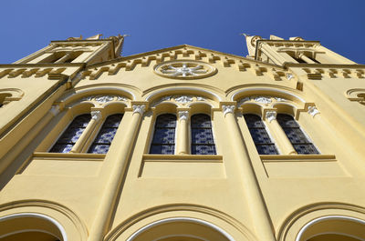 Low angle view of church against sky