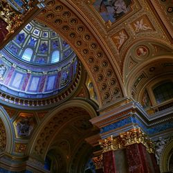 Low angle view of ornate ceiling in building