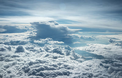 Aerial view of cloudscape against sky