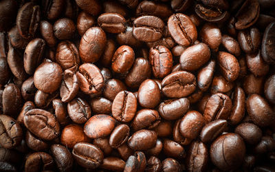 Full frame shot of coffee beans