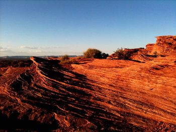 Landscape against clear sky