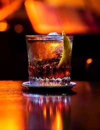 Close-up of drink on table