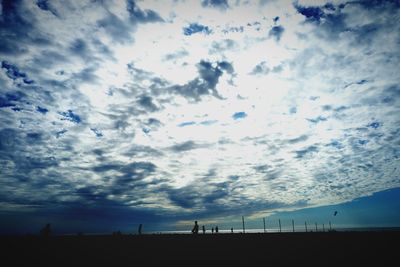 Low angle view of cloudy sky