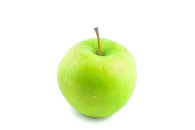 Close-up of apple against white background