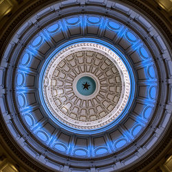 Directly above shot of patterned ceiling in texas state capitol