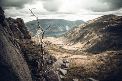 Scenic view of mountain range