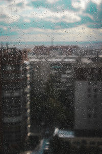 Raindrops on glass window