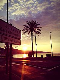 Road at sunset