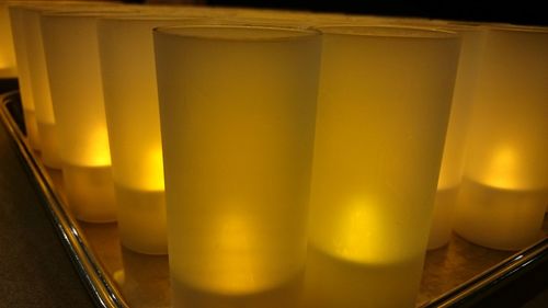 Close-up of yellow glass