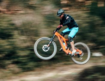 Man riding bicycle