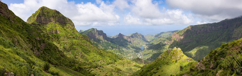 Panoramic view of landscape against sky