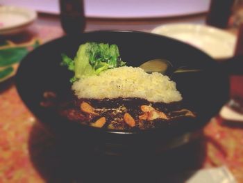 Close-up of served food