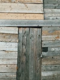 Close-up of wooden door