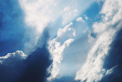 Low angle view of clouds in sky