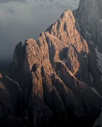 Scenic view of rock formations against sky