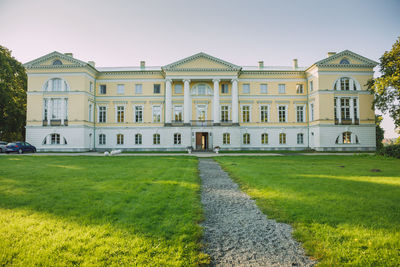 Exterior of historic building against sky