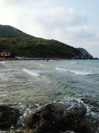 Scenic view of sea against sky