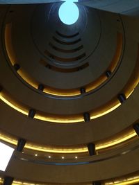 Low angle view of spiral staircase