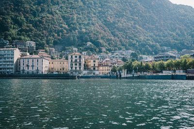 Buildings in lake