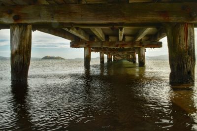 View of bridge over river