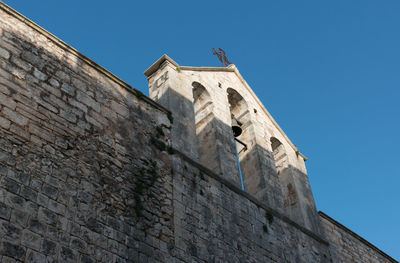 Low angle view of temple against clear sky