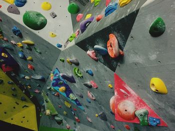 Climbing wall in health club