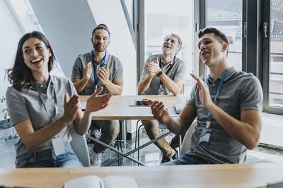 Group of people working in office