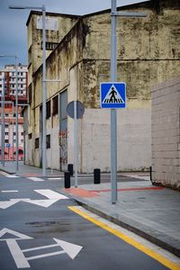 Traffic sign in the street