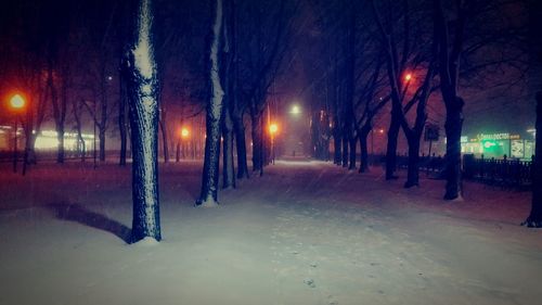 Street lights at night