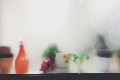 Close-up of figurine on table at home