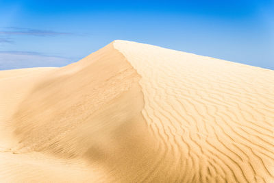 Sand dunes in a desert