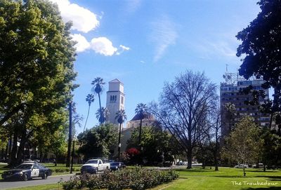 Low angle view of buildings against sky