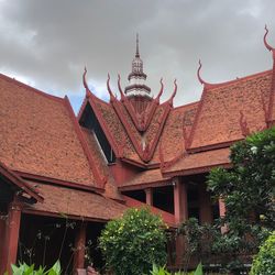 Low angle view of traditional building against sky