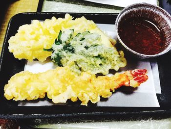 Close-up of served food