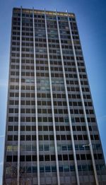 Low angle view of modern building against sky