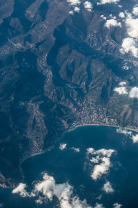 Aerial view of sea against sky