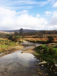 Scenic view of river against sky