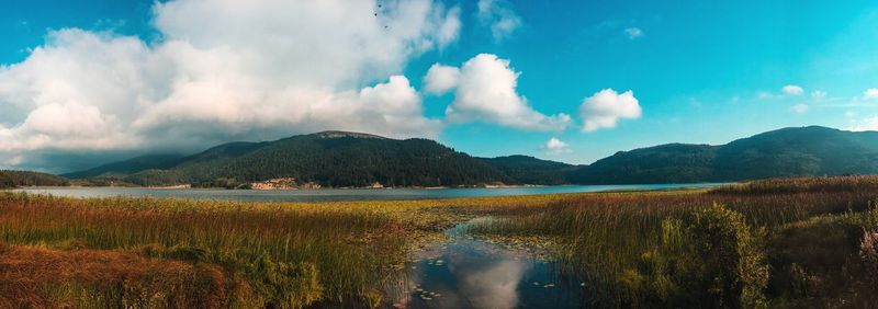 Panoramic view of landscape against sky